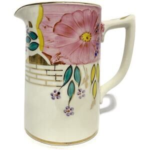 Sadler Milk Pitcher 1 Qt Ceramic Multi-Colored Floral 5.5 Inches Made in England